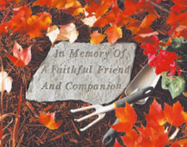 In memory of a faithful friend Pet Memorial