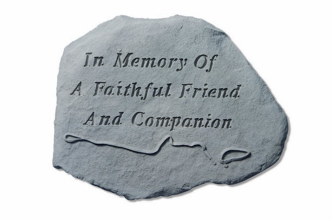 In Memory of with leash Pet Memorial Stone