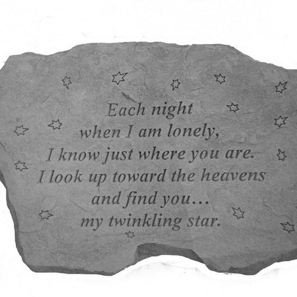 Each night when I am lonely Memorial Stone