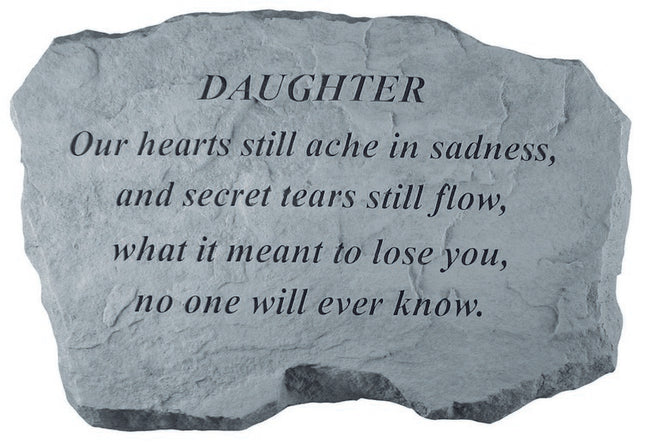 DAUGHTER Our hearts still ache Memorial Stone