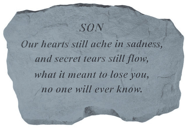 SON Our hearts still ache Memorial Stone
