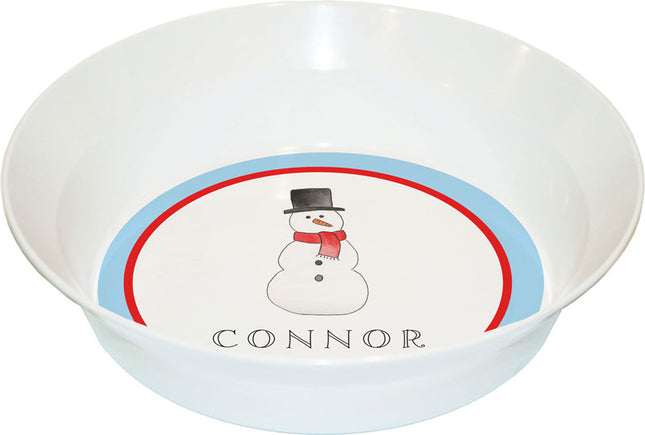 Personalized Childrens Frosty Man Dining Bowl