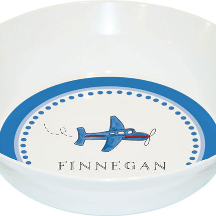 Personalized Childrens Airplanes Dining Bowl