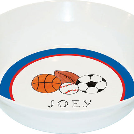 Personalized Childrens Sports Fan Dining Bowl