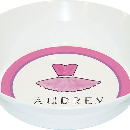 Personalized Childrens Ballerina Dining Bowl