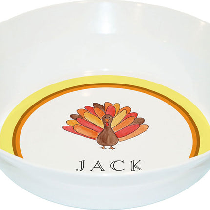 Personalized Childrens Tom Turkey Dining Bowl