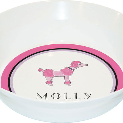 Personalized Childrens Poodles In Paris Dining Bowl