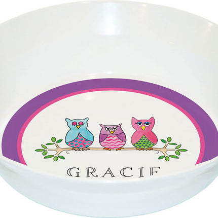 Personalized Childrens What A Hoot Dining Bowl