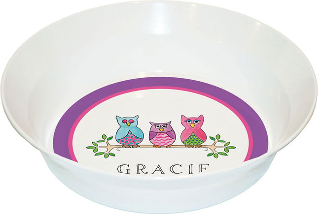 Personalized Childrens What A Hoot Dining Bowl