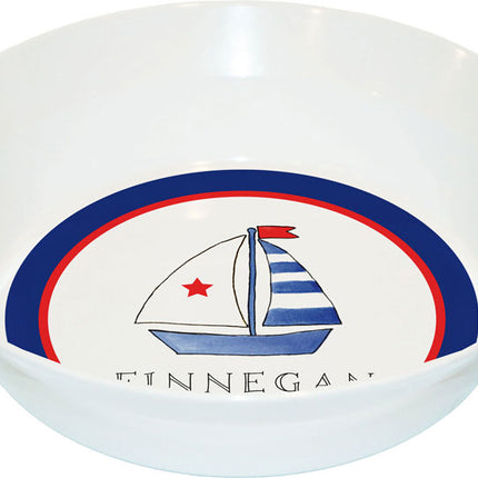 Personalized Childrens Set Sail Dining Bowl