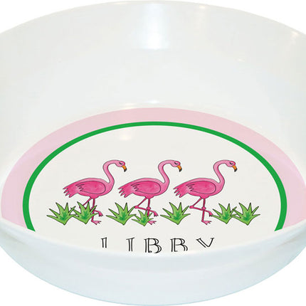 Personalized Childrens Flamingo Fun Dining Bowl