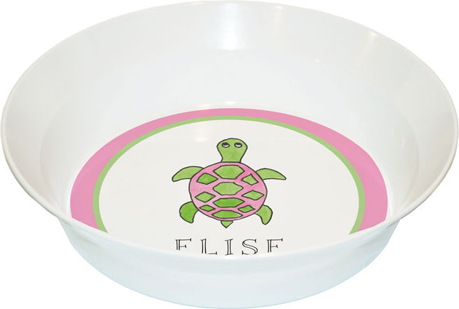 Personalized Childrens Sea Turtle Dining Bowl
