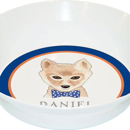 Personalized Childrens Woodsy Fox Dining Bowl