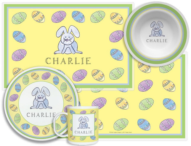 Personalized Childrens Hoppy Easter 4 Piece Table Set