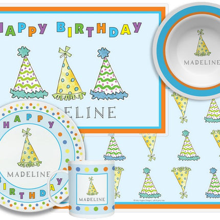 Personalized Childrens Party Hats 4 Piece Table Set