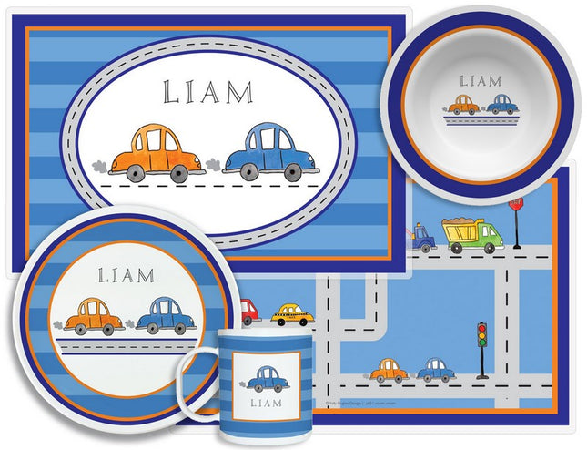 Personalized Childrens Vroom Vroom 4 Piece Table Set