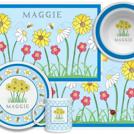 Personalized Childrens Wildflowers 4 Piece Table Set