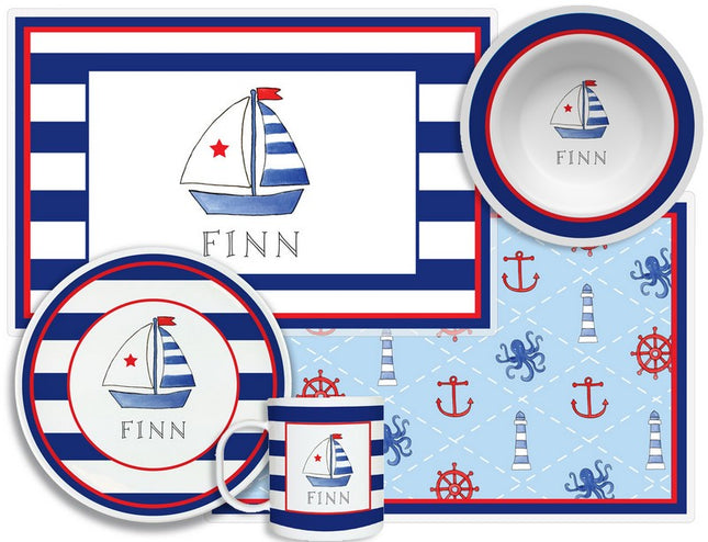 Personalized Childrens Set Sail 4 Piece Table Set