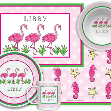 Personalized Childrens Flamingo Fun 4 Piece Table Set