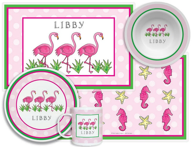 Personalized Childrens Flamingo Fun 4 Piece Table Set