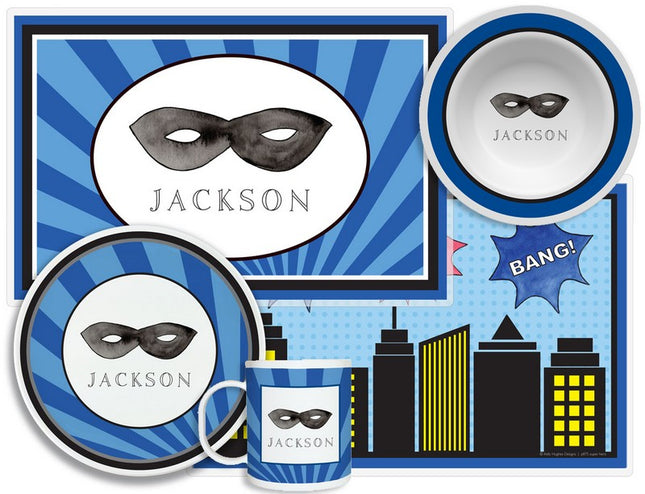 Personalized Childrens Superhero 4 Piece Table Set