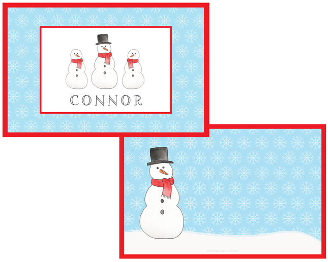 Personalized Childrens Frosty Man Placemat