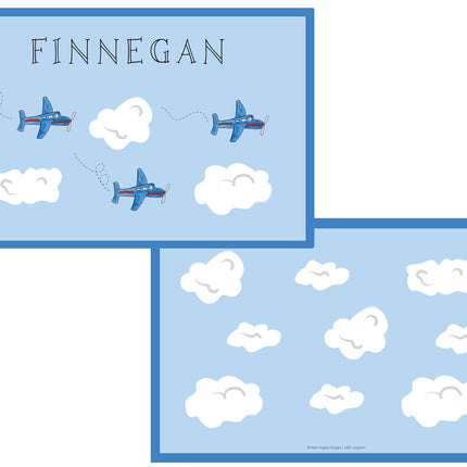 Personalized Childrens Airplanes Placemat
