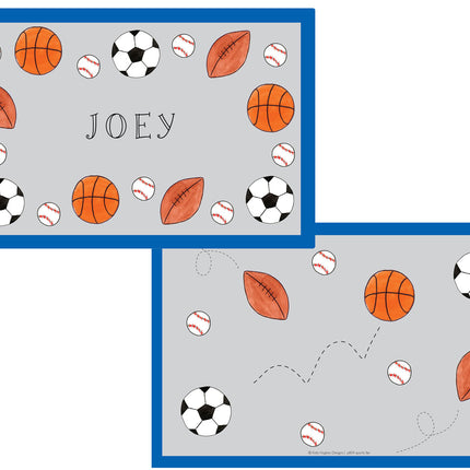 Personalized Childrens Sports Fan Placemat