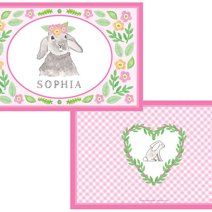 Personalized Childrens Bunny Love Placemat