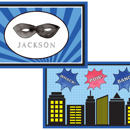 Personalized Childrens Superhero Placemat