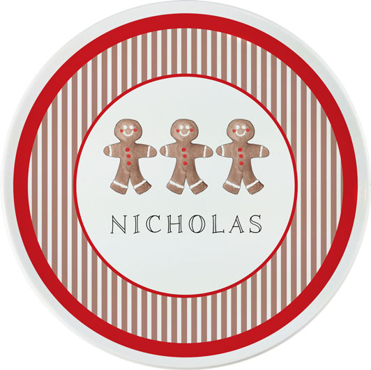 Personalized Childrens Gingerbread Dining Plate