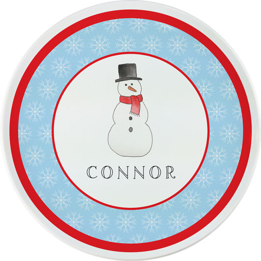 Personalized Childrens Frosty Man Dining Plate