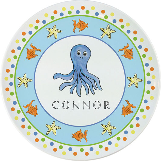 Personalized Childrens Under The Sea Dining Plate