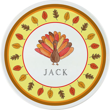 Personalized Childrens Tom Turkey Dining Plate