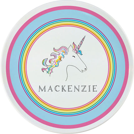 Personalized Childrens Over The Rainbow Dining Plate