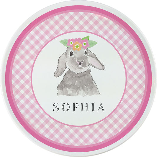 Personalized Childrens Bunny Love Dining Plate