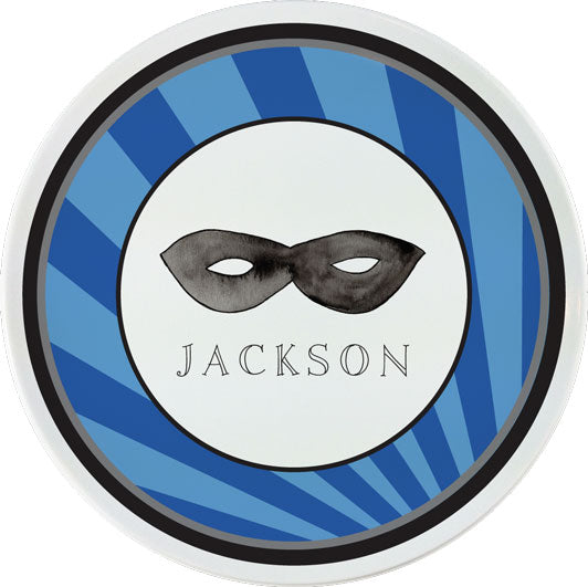 Personalized Childrens Superhero Dining Plate