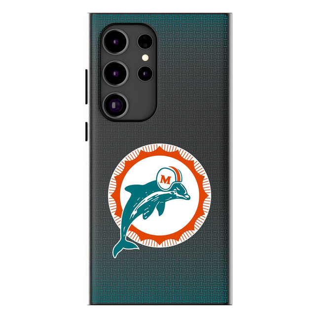 Miami Dolphins 1966-1973 Historic Collection Linen MagSafe Compatible Phone Case for Samsung Galaxy
