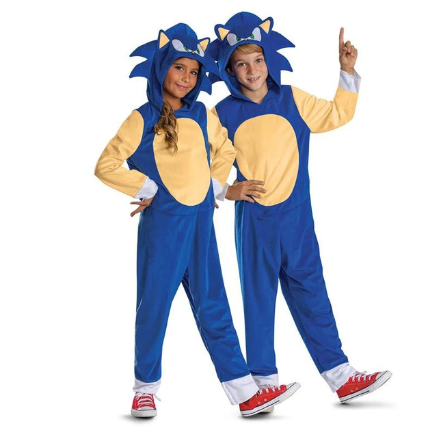 Kids Classic Sonic the Hedgehog Sonic Hooded Jumpsuit Costume