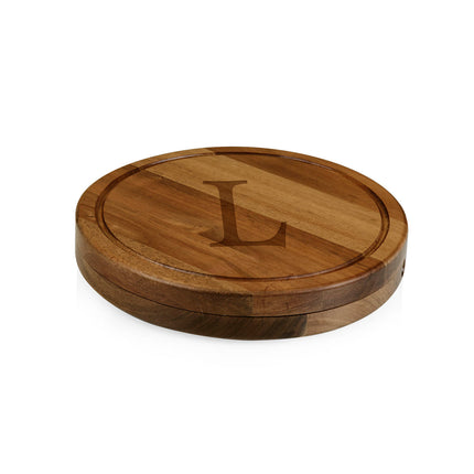 Monogram - Acacia Circo Cheese Cutting Board & Tools Set