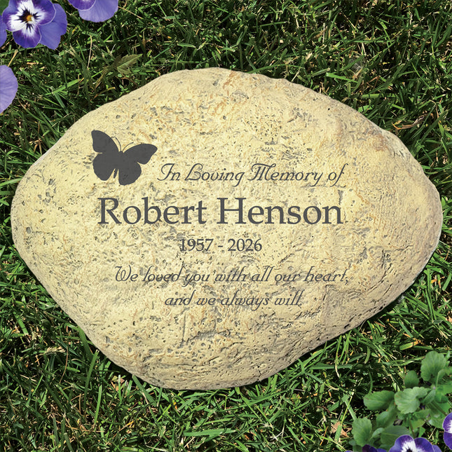 Personalized Memorial Garden Stone - Butterfly