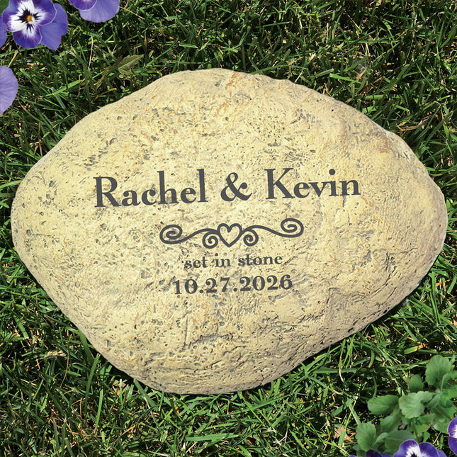 Personalized Engraved Marriage Garden Stone
