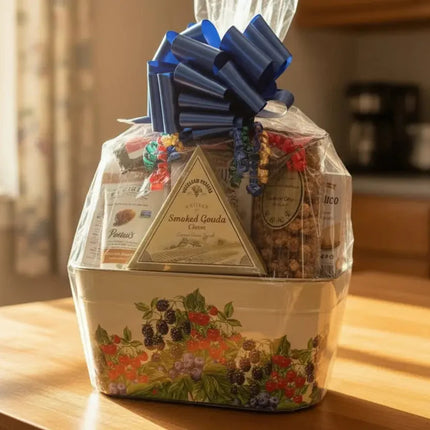 Large Berry Themed Gourmet Snack Gift Tin