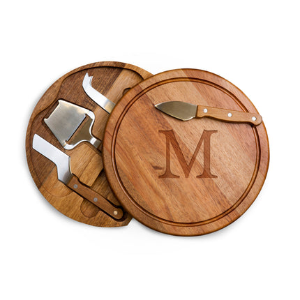 Monogram - Acacia Circo Cheese Cutting Board & Tools Set