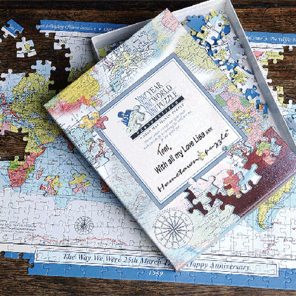 Personalized World Map Jigsaw Puzzle