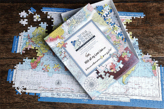 Personalized World Map Jigsaw Puzzle