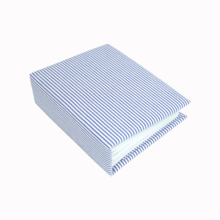 Personalized Small Hardbound Photo Album in Striped Seersucker Cotton