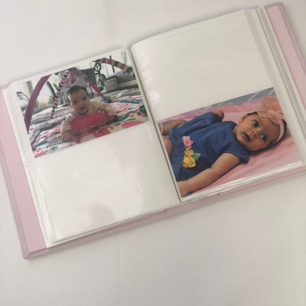 Personalized Medium Hardbound Photo Album With Swiss Batiste Dress with Flowers