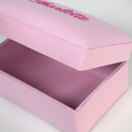 Personalized Small Baby Keepsake Box in Malibu Cotton Poplin