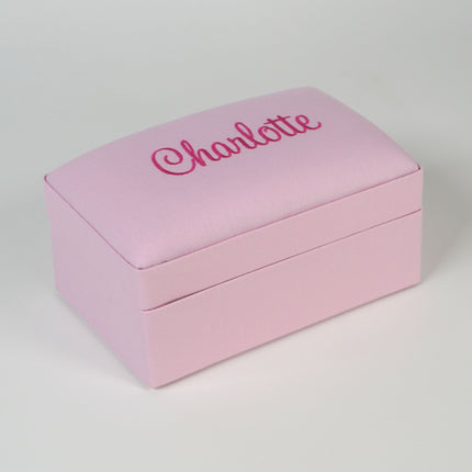 Personalized Small Baby Keepsake Box in Malibu Cotton Poplin